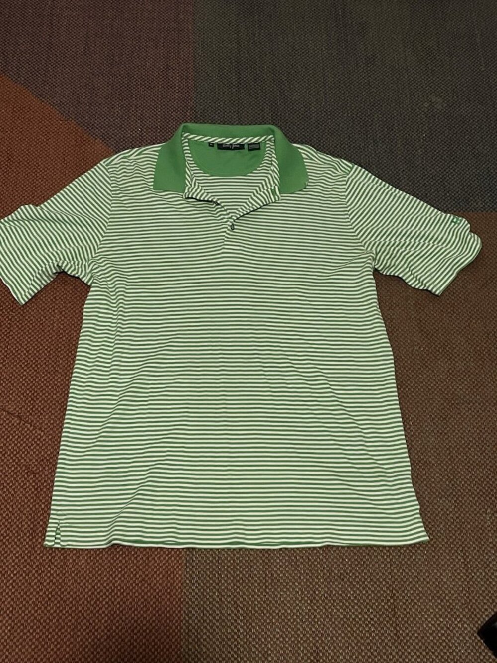 Bobby Jones Polo Green Stripes Extra Large XL 100% Peruvian Pima Cotton